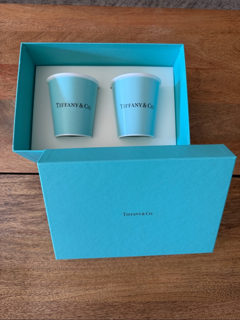 Tiffany & Co. porcelain paper cups-New never used